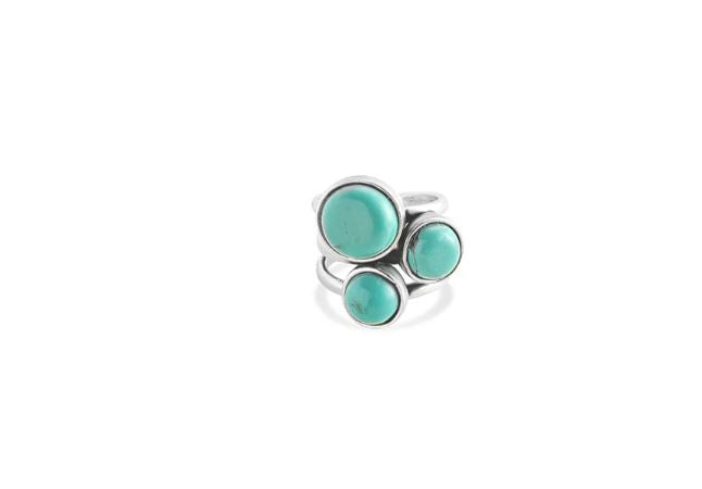 Myra Bag Three Stones Round Ring S-11606