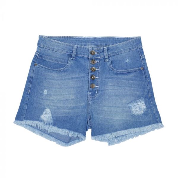 Myra Blue Cloud Womens Denim Shorts S-4296