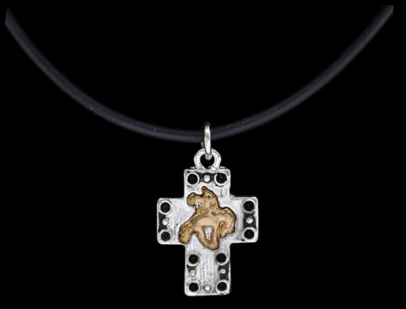 NBR065 Silver Strike Cross Kids' Jewelry Set