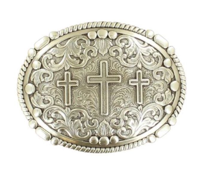 Nocona Triple Cross Mens Oval Buckle 37980