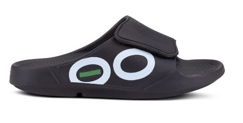 OOFOS Black OOAHH Sport Flex Mens Sandals