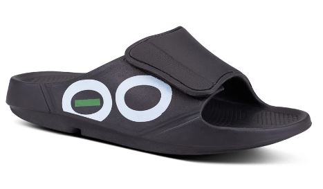 OOFOS Black OOAHH Sport Flex Mens Sandals