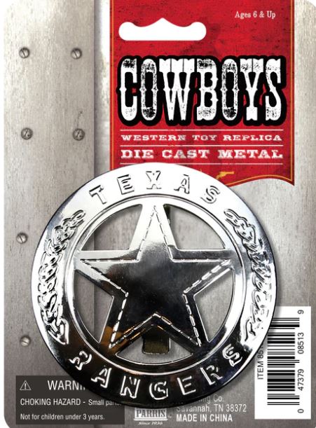 Parris Toys Texas Rangers Badge 8512C