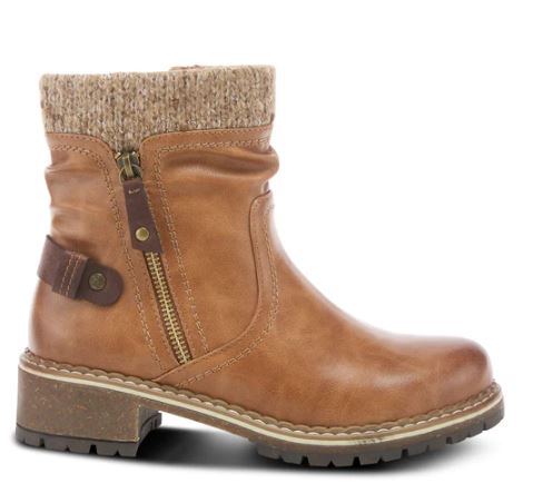 Patrizia Camel Evora Womens Short Bootie