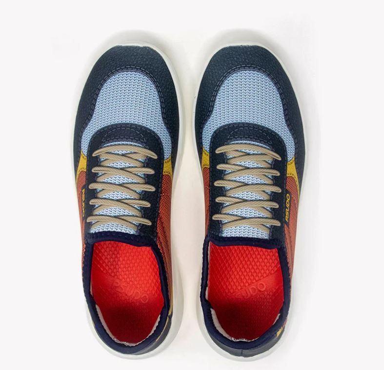 Psudo Navy/Coral Men's Court Shoes 001-36