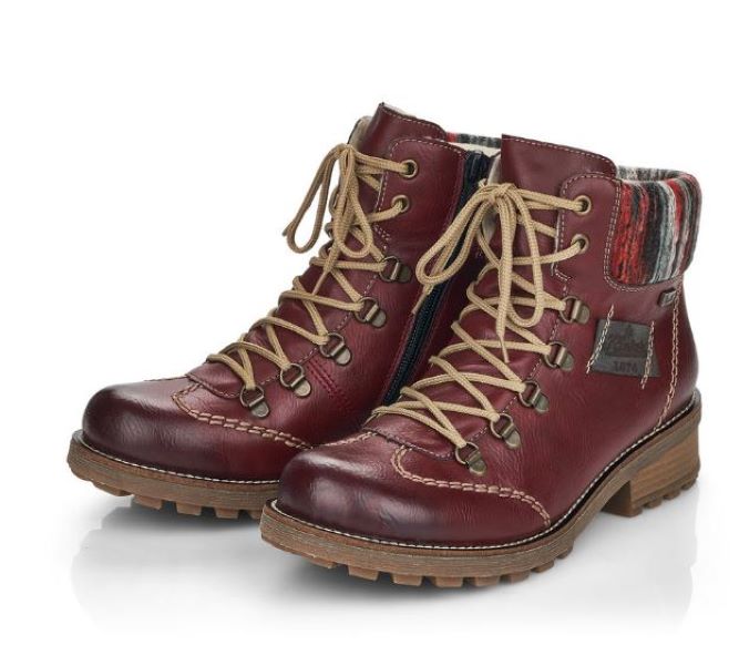 Reiker Wine Womens Wing Tip Bootie Z0444-35