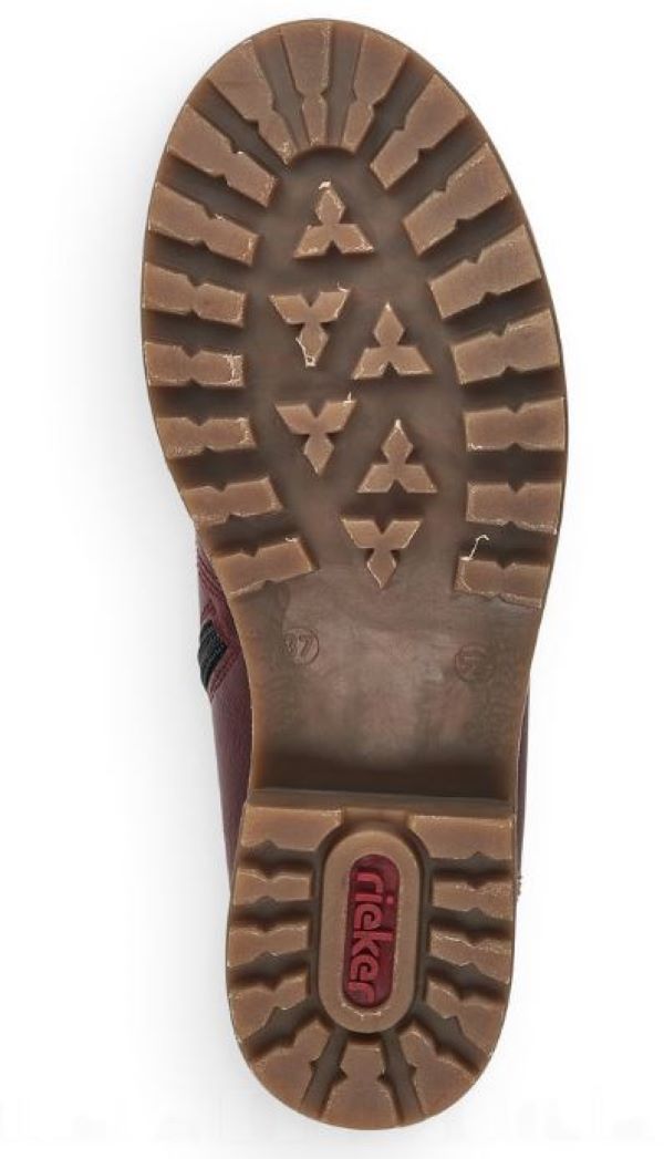 Reiker Wine Womens Wing Tip Bootie Z0444-35