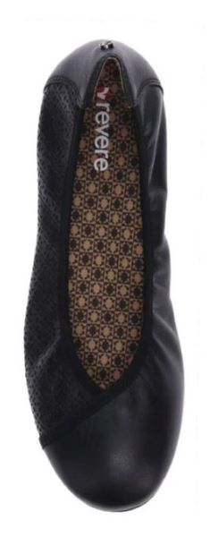 Revere Nairobi Black Lizard Ballet Flat