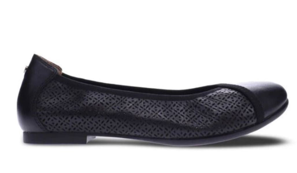 Revere Nairobi Black Lizard Ballet Flat