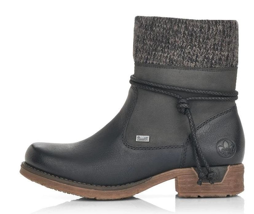 Rieker Black Fee Womens Boots 79688-00