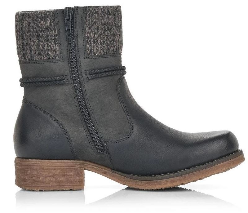 Rieker Black Fee Womens Boots 79688-00