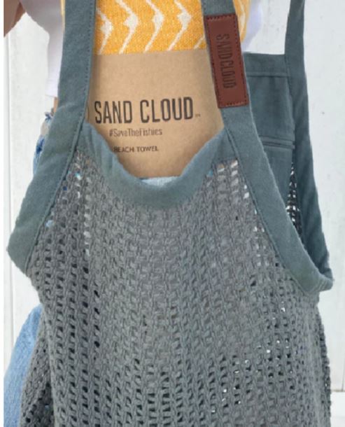 Sand Cloud Grey Net Market Bag NBG002GREOS