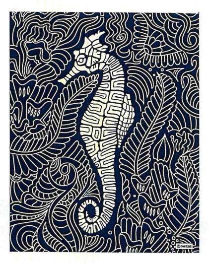 Sand Cloud Seahorse Swirl Large Towel