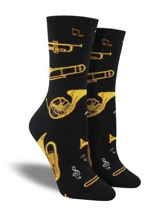 SockSmith Black Womens Brass Socks WNC1605