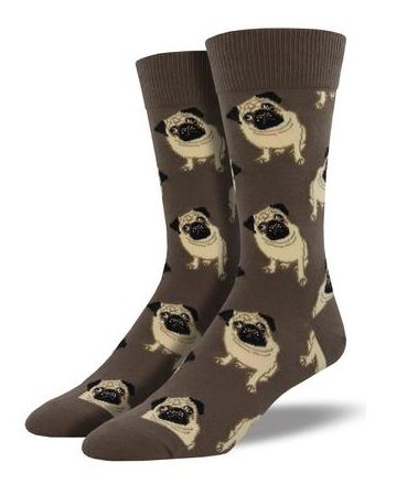 SockSmith Brown Mens Pugs Socks MNC609