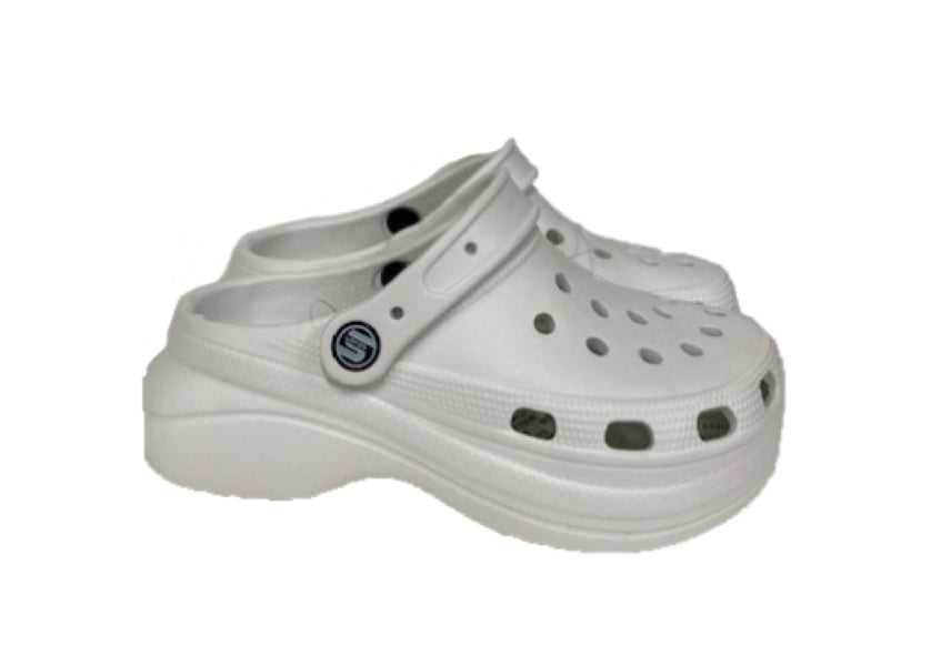 Surf7 White Kids Clogs FF379K-WHT