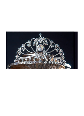 T-19515 Peacock Tiara with Curls