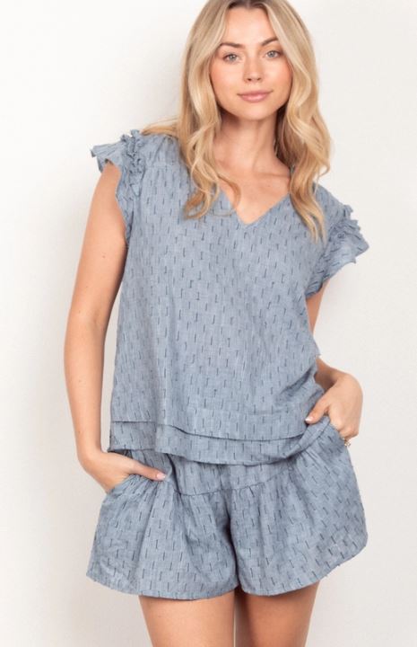 Very J Solid Cotton Woven Top NT11539