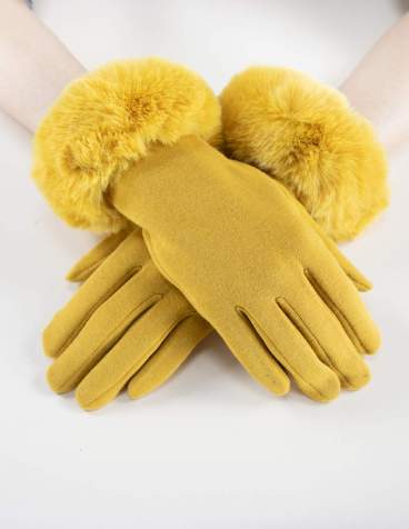 Very Moda Faux Fur Cuff Gloves GL12270