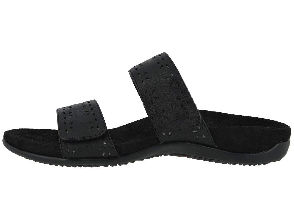 Vionic Black Randi Womens Slide On Sandals