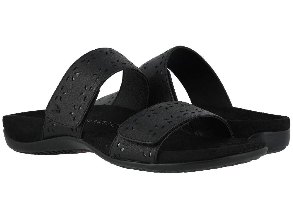 Vionic Black Randi Womens Slide On Sandals
