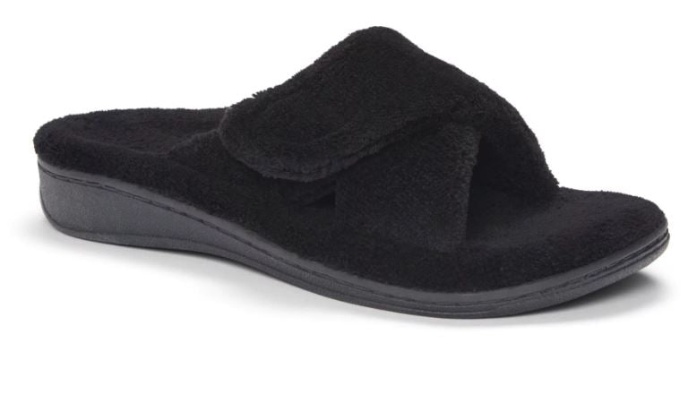 Vionic Black Relax Womens Comfort Slippers