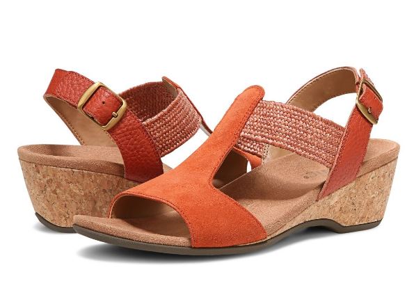 Vionic Clay Kaytie Womens Wedge Sandals