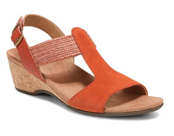 Vionic Clay Kaytie Womens Wedge Sandals