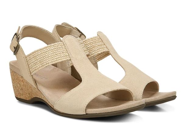 Vionic Semolina Kaytie Womens Wedge Sandals