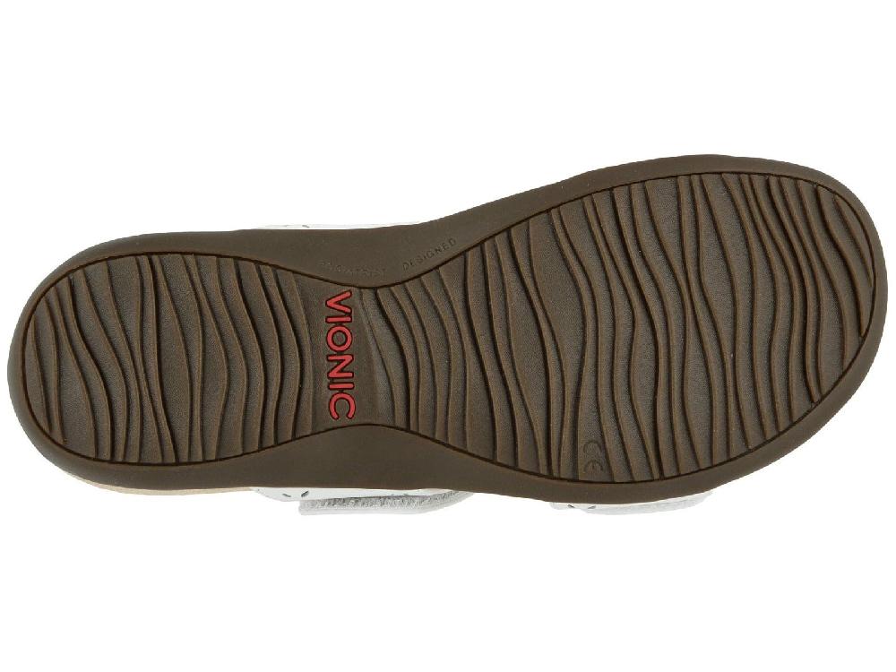 Vionic White Randi Comfort Slide On Sandals