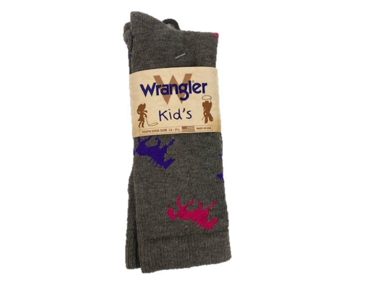 Wrangler Grey Girls Socks 09406-G-GRY