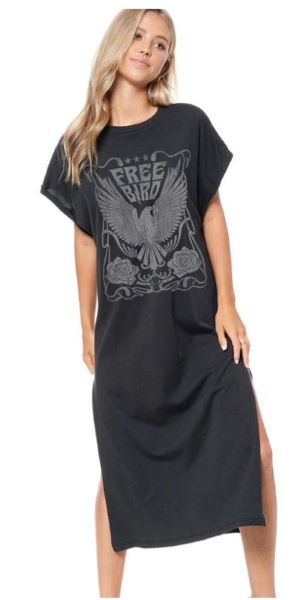 Zutter Black Free Bird Maxi Dress F531-1801