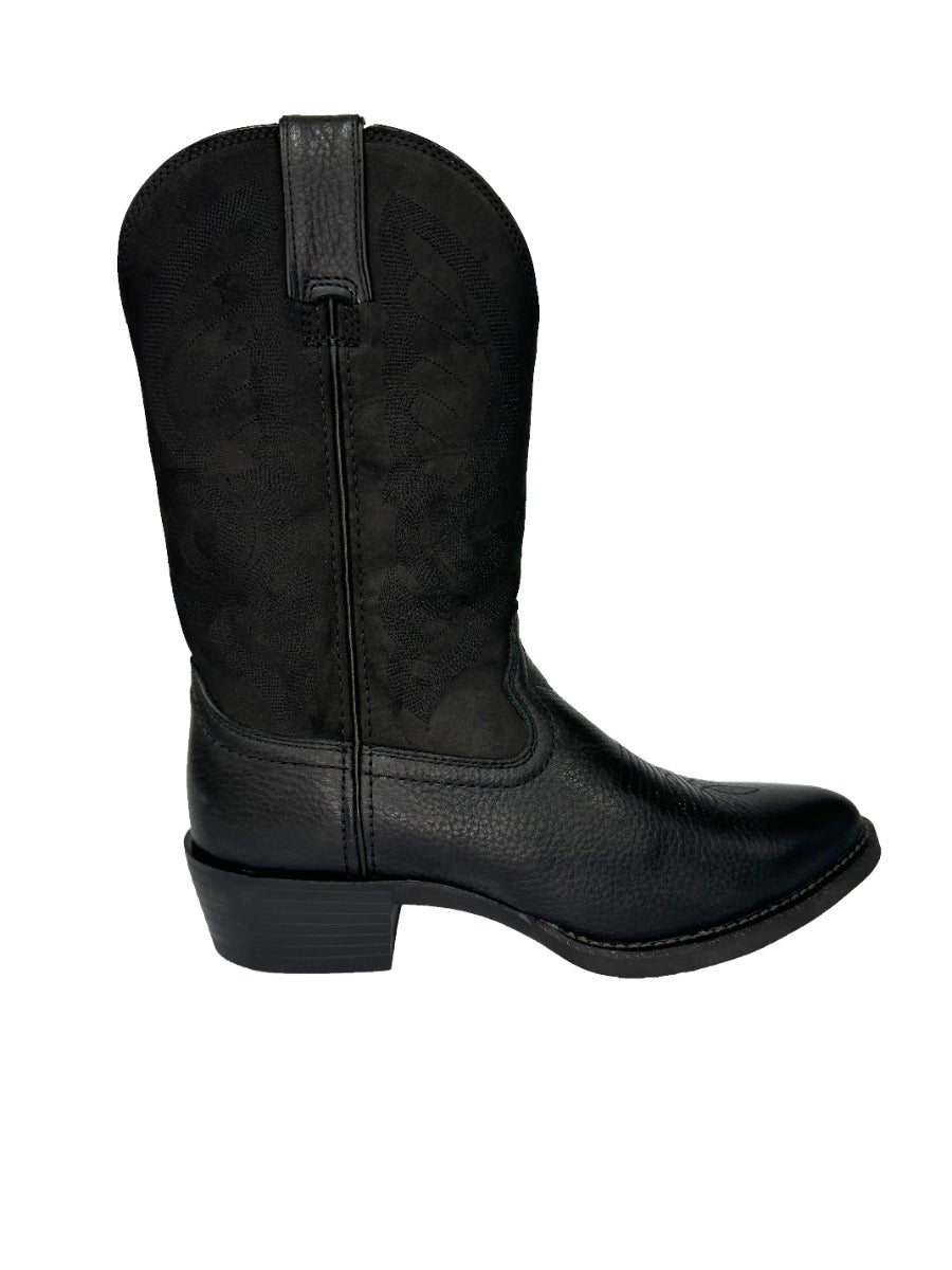 Lebo's 1923 Men's Black Leather Round Toe Western Boots L1100