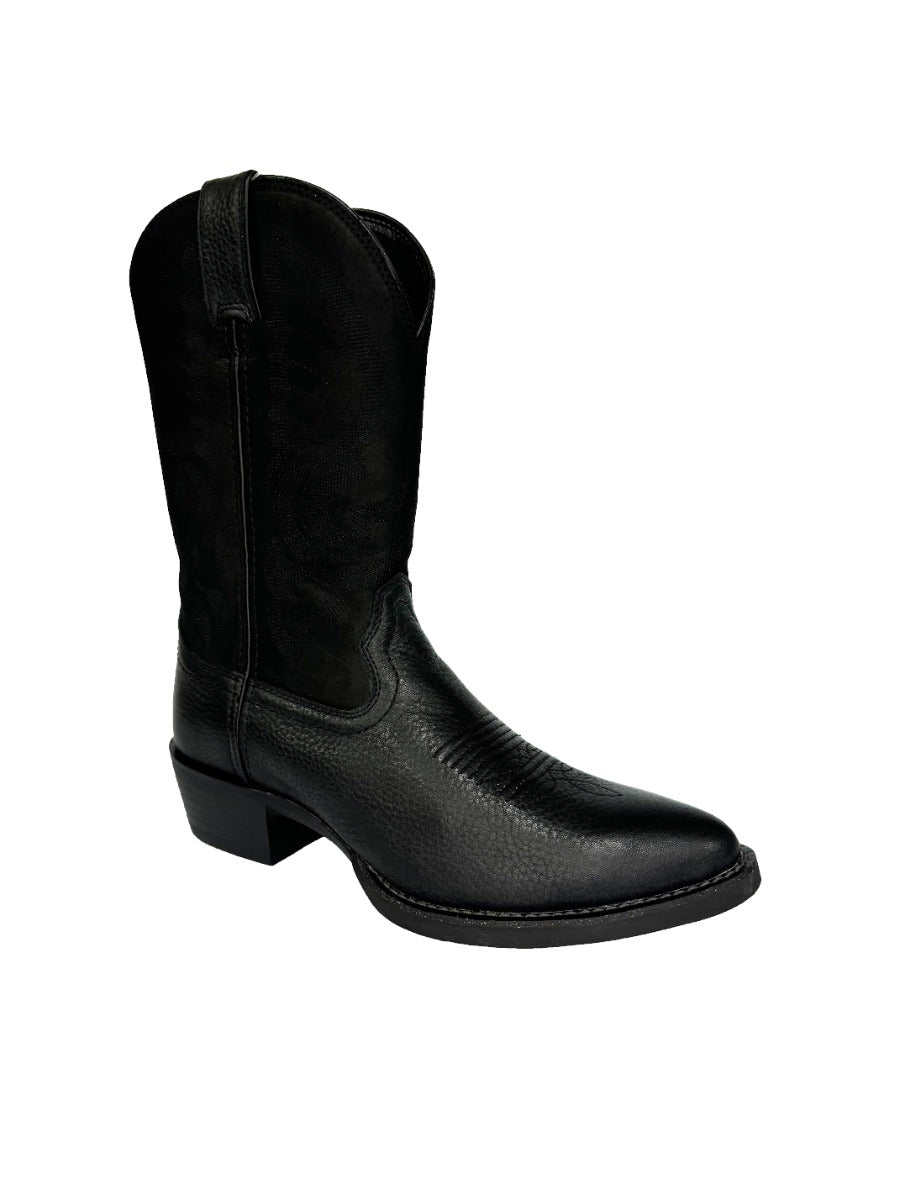 Lebo's 1923 Men's Black Leather Round Toe Western Boots L1100