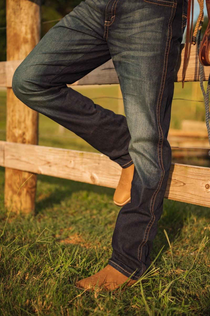 Lebo's 1923 Men's Distressed Tan Wide Square Toe Western Boots L1002