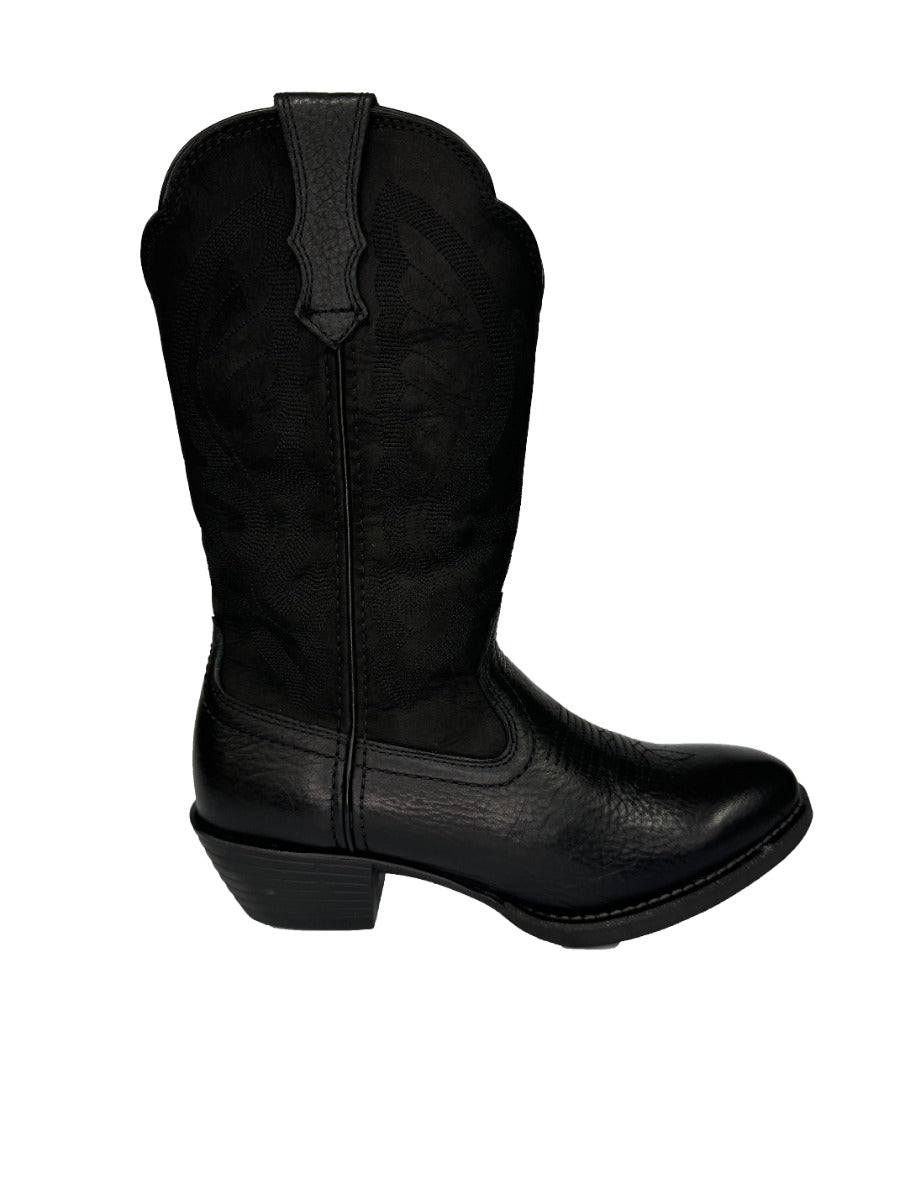 Lebo's 1923 Women's Black Leather Round Toe Western Boots L1200