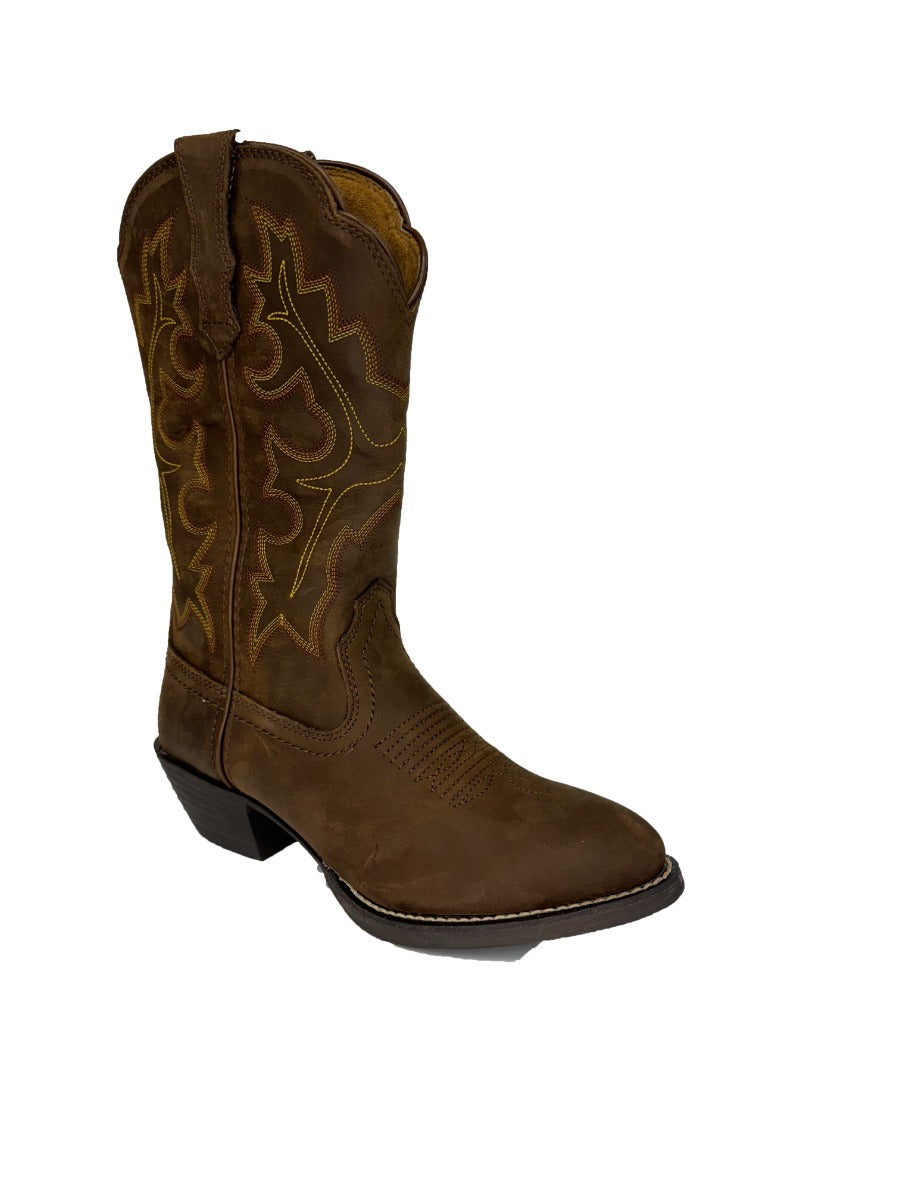 Lebo's 1923 Women's Brown Leather Round Toe Western Boots L1202