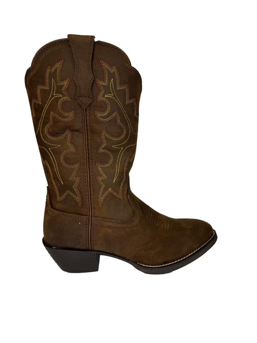 Lebo's 1923 Women's Brown Leather Round Toe Western Boots L1202