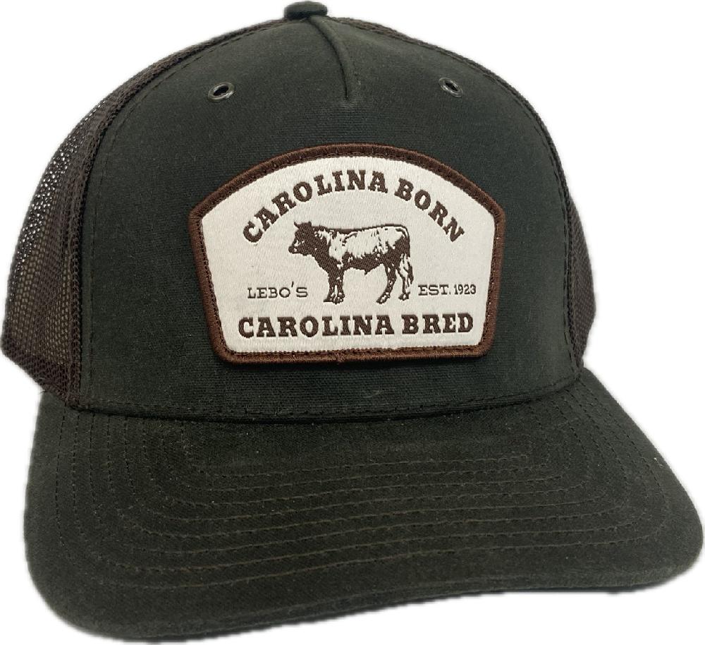 Lebo's Olive/Coffee Carolina Born N Bred Patch Hat 112WHDKOLCFBRED