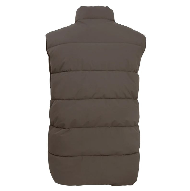 Lee Hanton International Dark Brown Solid Full Zip Men's Puffer Vest MV808-DKBRN
