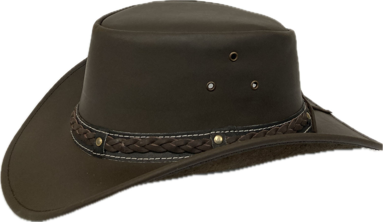 London Milan By Lebo's Brown Leather Western Hat LM-BR98