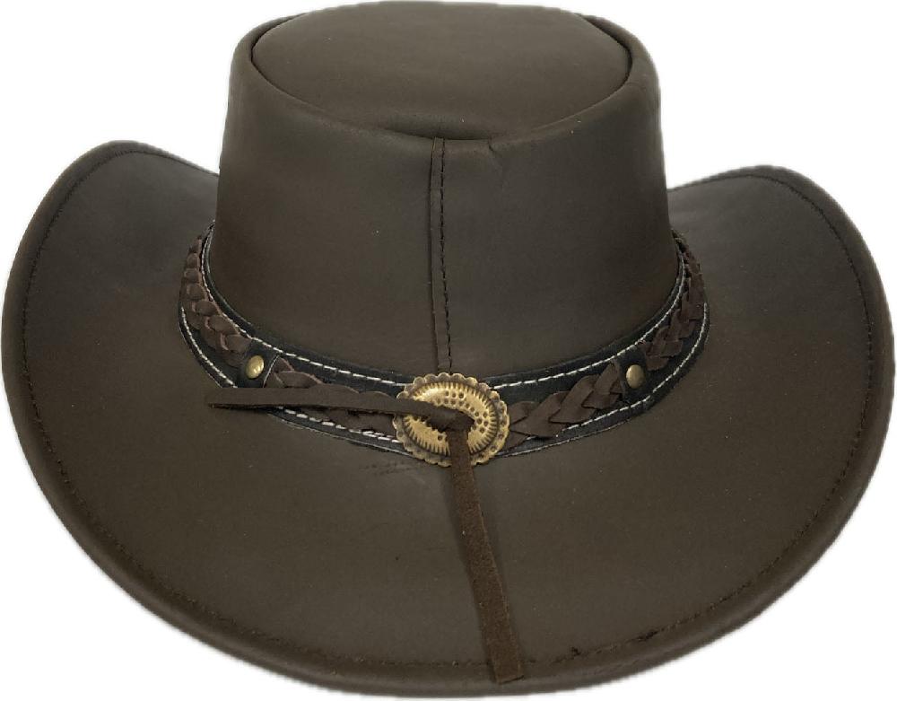 London Milan By Lebo's Brown Leather Western Hat LM-BR98