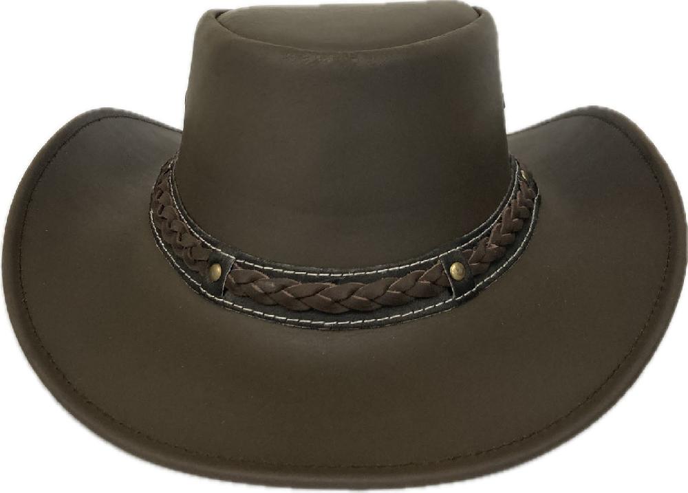 London Milan by Lebo's Brown Leather Western Hat LM-BR98