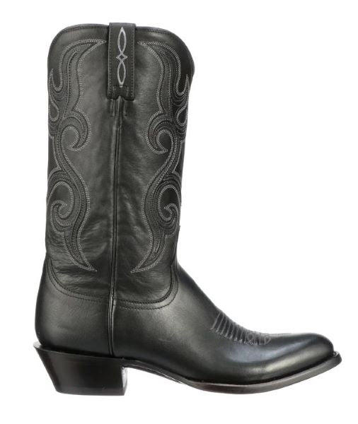 Lucchese Black Baker 12 Inch Cowhide R Toe Men's Boots M3430.R3-1001