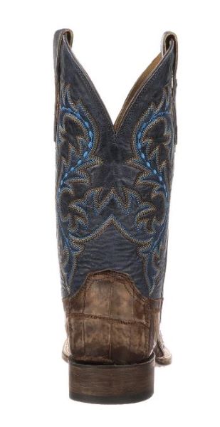 Lucchese Brandy/Navy Malcolm Giant Gator W Toe 12 Inch Men's Boots M4344.WF-2506
