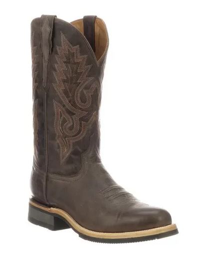 Lucchese Dark Brown Rusty Mens Roper Style Mens Boots M0028.CF