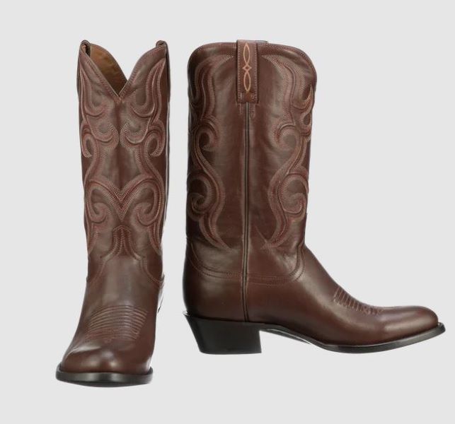 Lucchese Espresso Baker 12 inch Cowhide R Toe Men's Boots M3431.R3-2019