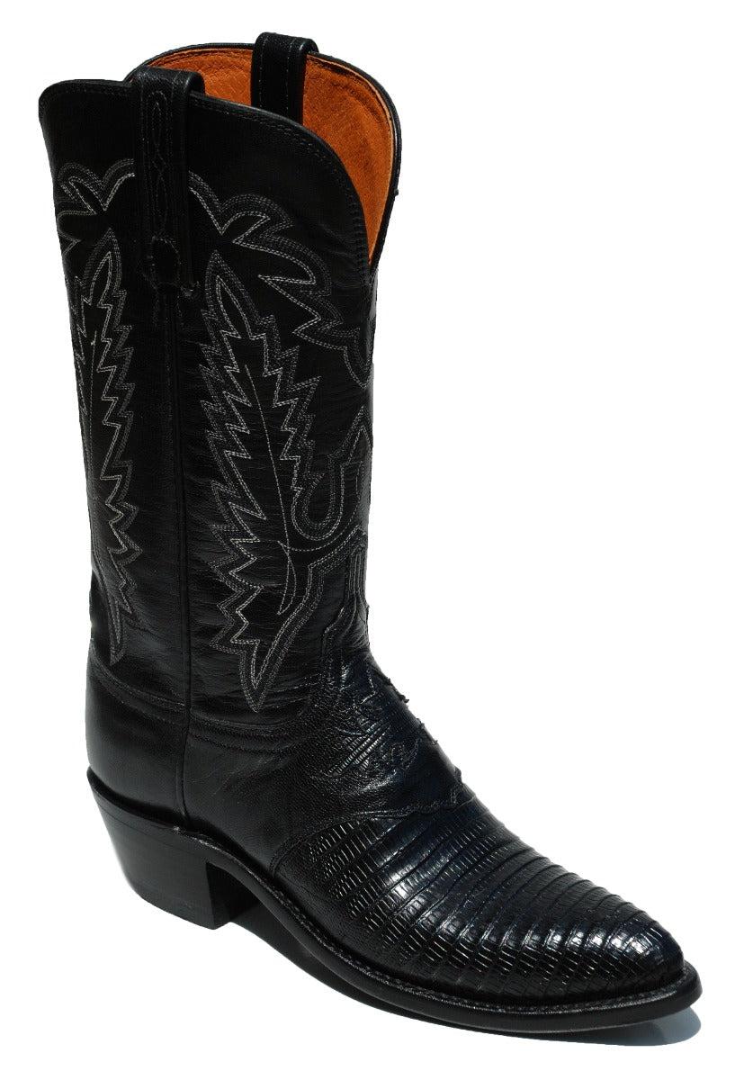 Lucchese J Toe Black Lizard with Saddle Vamp A4032.J4