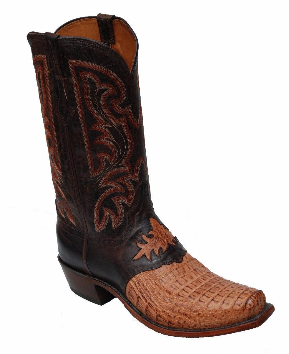 Lucchese Lebo's Hornback Caimen Tan Mens Exotic Boots N9796.73