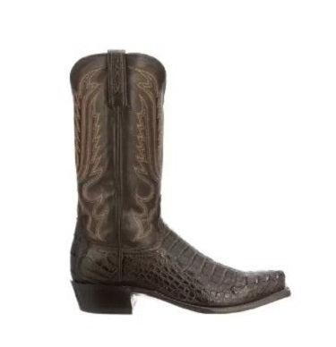 Lucchese Men's Walter Barrel Brown/Chocolate Crocodile Boot N1159.73